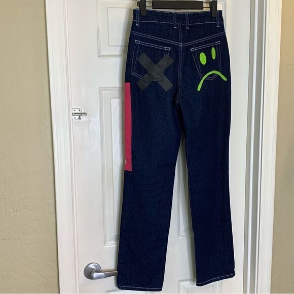 Collusion by ASOS  Dark Wash 90’s Baggy Jeans Ultra High Waisted Size 26 - Picture 2 of 11